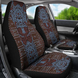 Aztec Elephant Brown Blue Car Seat Covers 101819 - YourCarButBetter