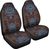 Aztec Elephant Brown Blue Car Seat Covers 101819 - YourCarButBetter