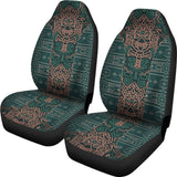 Aztec Elephant Burnt Orange Green Car Seat Covers 101819 - YourCarButBetter