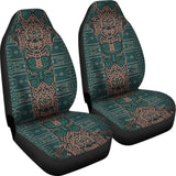 Aztec Elephant Burnt Orange Green Car Seat Covers 101819 - YourCarButBetter