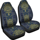 Aztec Elephant Navy Blue Mustard Yellow Car Seat Covers 101819 - YourCarButBetter