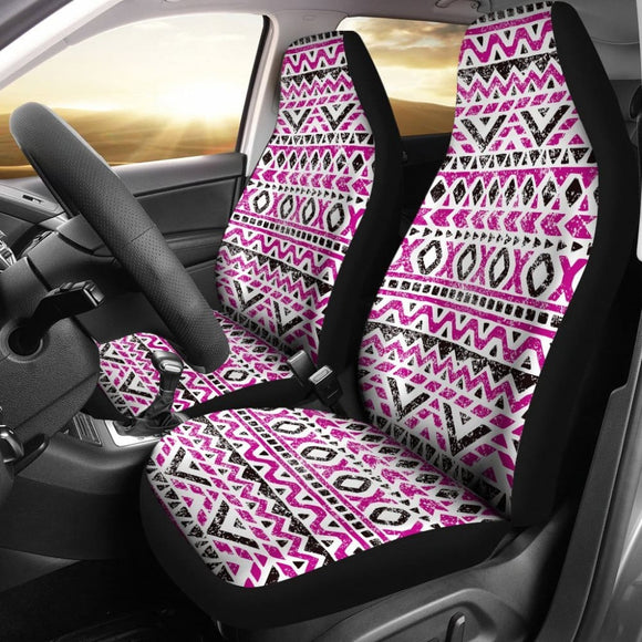 Aztec Hot Pink And Black Car Seat Covers 174510 - YourCarButBetter