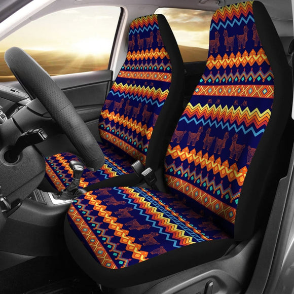 Aztec Llama Pattern Print Car Seat Covers 212403 - YourCarButBetter
