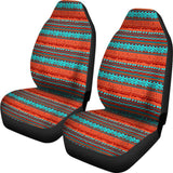 Aztec Orange And Teal Car Seat Covers 174510 - YourCarButBetter