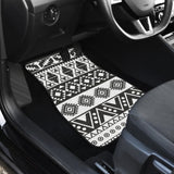 Aztec Pattern Black And White Car Mat 174510 - YourCarButBetter