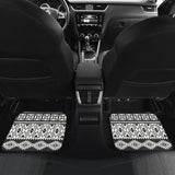 Aztec Pattern Black And White Car Mat 174510 - YourCarButBetter