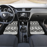 Aztec Pattern Black And White Car Mat 174510 - YourCarButBetter