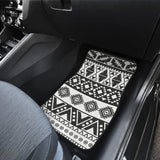 Aztec Pattern Black And White Car Mat 174510 - YourCarButBetter