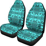 Aztec Teal Car Seat Covers Pair Design 174510 - YourCarButBetter