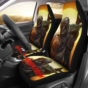 Baby Yoda And Mandalorian Car Seat Covers Star Wars Fan 094201 - YourCarButBetter