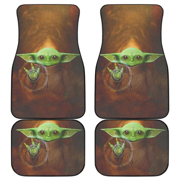 Baby Yoda Car Floor Mats Car Decor Mandalorian Idea 094201 - YourCarButBetter