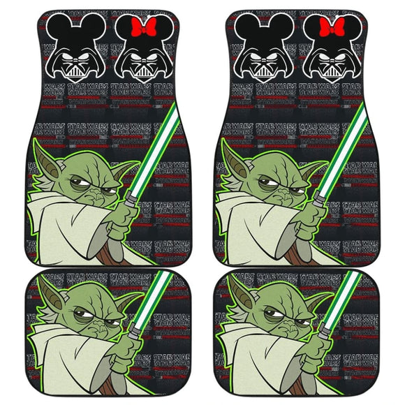 Baby Yoda Lightsaber Star Wars Car Floor Mats 094201 - YourCarButBetter