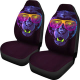 Badass Panther With Glasses Car Seat Covers 212601 - YourCarButBetter