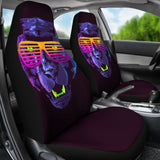 Badass Panther With Glasses Car Seat Covers 212601 - YourCarButBetter