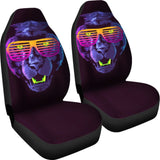 Badass Panther With Glasses Car Seat Covers 212601 - YourCarButBetter