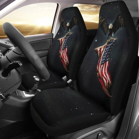 Bald Eagle Us Flag Car Seat Covers Custom Patriotic Car Accessories 101819 - YourCarButBetter