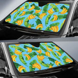 Banana Leaves Banana Design Pattern Car Auto Sun Shades 182102 - YourCarButBetter