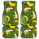 Banana Palm Leaves Pattern Front And Back Car Mats 174914 - YourCarButBetter