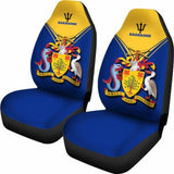 Barbados Car Seat Cover - Barbados Coat Of Arms & Flag - 221205 - YourCarButBetter