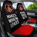 Barbados Car Seat Covers Couple Valentine Nothing Make Sense (Set Of Two) 221205 - YourCarButBetter