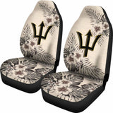 Barbados Car Seat Covers The Beige Hibiscus (Set Of Two) 7 232125 - YourCarButBetter