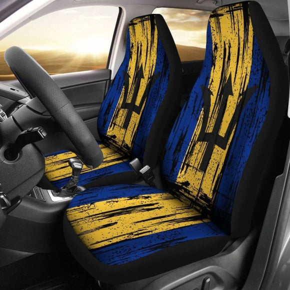Barbados Grunge Flag Car Seat Cover 1 232125 - YourCarButBetter