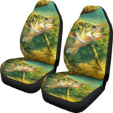 Bass Fish And Bait Car Seat Covers 182417 - YourCarButBetter