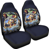 Bass Fish Jumping Car Seat Covers 210807 - YourCarButBetter
