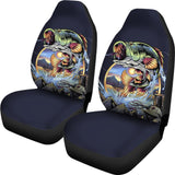 Bass Fish Jumping Car Seat Covers 210807 - YourCarButBetter