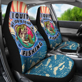 Bass Fishing Car Seat Covers I Quit My Job To Go Fishing 182417 - YourCarButBetter