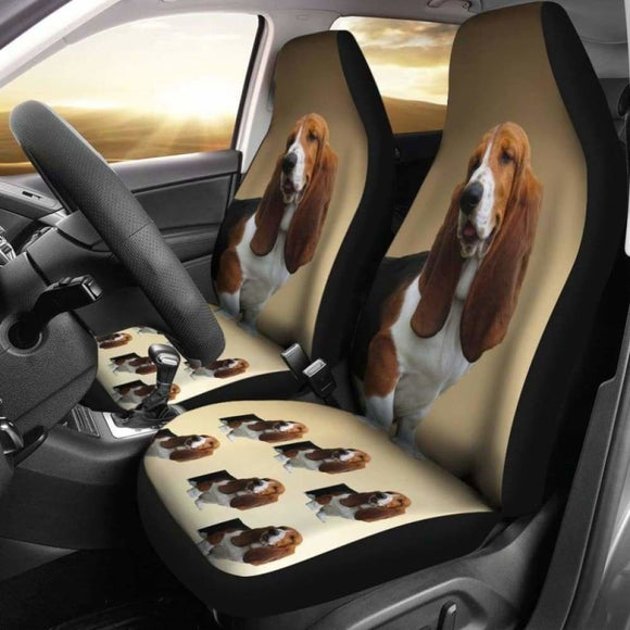 Basset Hound Car Seat Cover 200410 - YourCarButBetter