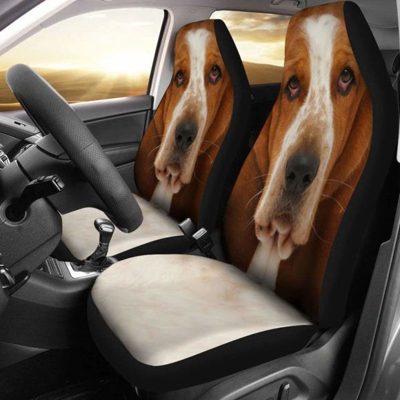 Basset Hound Car Seat Covers Funny Dog Face 200410 - YourCarButBetter