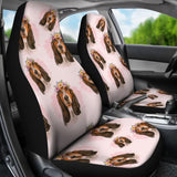 Basset Hound Dog Print Car Seat Covers 210402 - YourCarButBetter