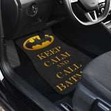 Batman Keep Calm & Call Mr. Bat Car Floor Mats 101819 - YourCarButBetter