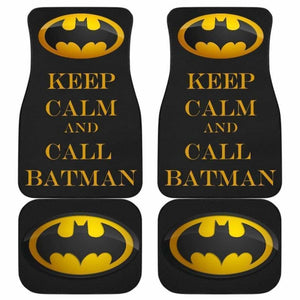 Batman Keep Calm & Call Mr. Bat Car Floor Mats 101819 - YourCarButBetter