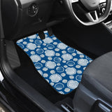 Beach Sea Shell Blue Print Universal Fit Car Floor Mats 212203 - YourCarButBetter