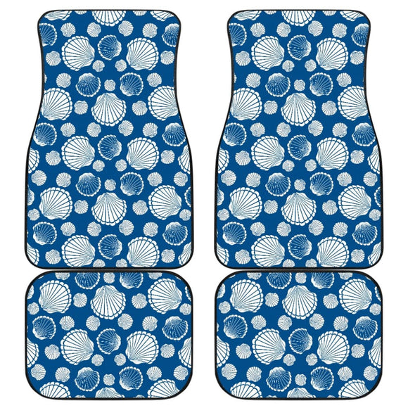 Beach Sea Shell Blue Print Universal Fit Car Floor Mats 212203 - YourCarButBetter