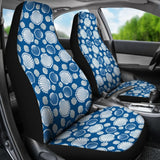 Beach Sea Shell Blue Print Universal Fit Car Seat Covers 212203 - YourCarButBetter