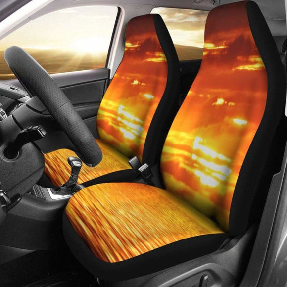 Beach Sunset Design 2 Seat Covers 153908 - YourCarButBetter