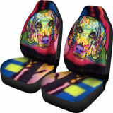 Beagle Design Car Seat Covers Colorful Back 221205 - YourCarButBetter