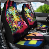 Beagle Design Car Seat Covers Colorful Back 221205 - YourCarButBetter