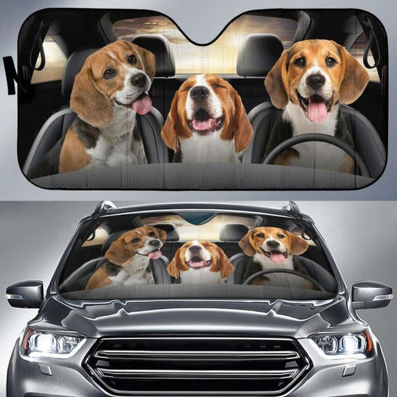 Beagle Dog Auto Sun Shade Car Sun Visor Funny 102507 - YourCarButBetter