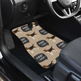 Beagle Pattern Front And Back Car Mats 221205 - YourCarButBetter