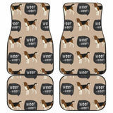 Beagle Pattern Front And Back Car Mats 221205 - YourCarButBetter