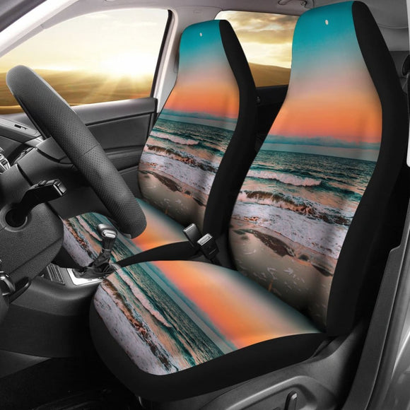 Beautiful Beach Car Seat Covers In Sunset Moments 211305 - YourCarButBetter