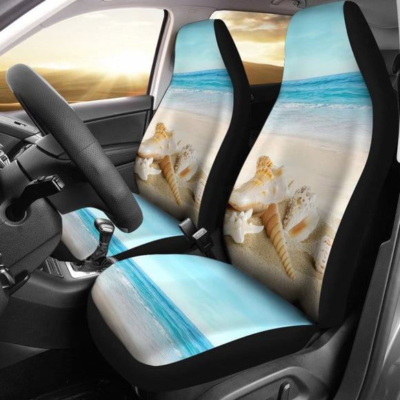 Beautiful Beach Car Seat Covers With Sea Shell 211305 - YourCarButBetter