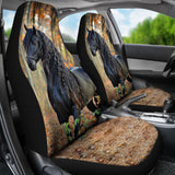 Beautiful Black Horse In The Forest Animal Car Seat Covers Amazing Gift Ideas 184610 - YourCarButBetter