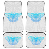 Beautiful Butterfly Blue Custom Car Floor Mats 212203 - YourCarButBetter