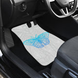 Beautiful Butterfly Blue Custom Car Floor Mats 212203 - YourCarButBetter