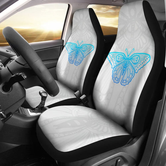 Beautiful Butterfly Blue Custom Car Seat Covers 212203 - YourCarButBetter